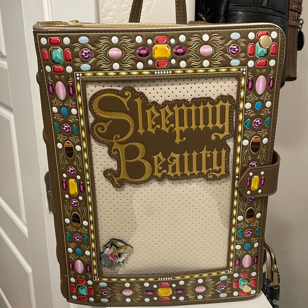 Loungefly Disney Sleeping Beauty Collector Pin Womens Double Strap Backp…